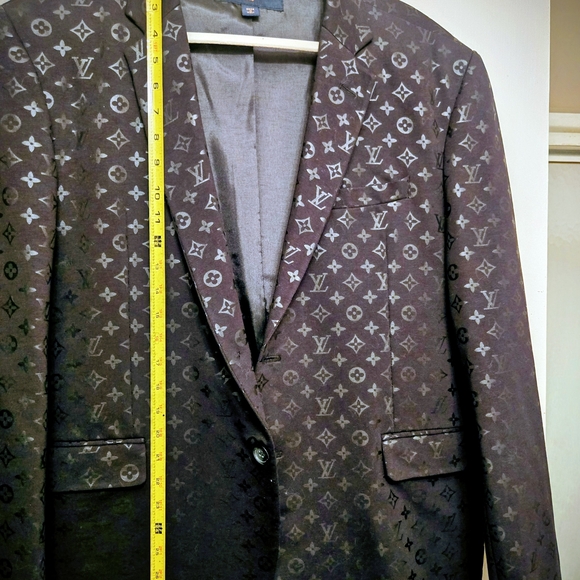Louis Vuitton Black Monogram Blazer/Sport Coat 1,500 Size US 48 🔥🔥🔥 - Picture 9 of 13